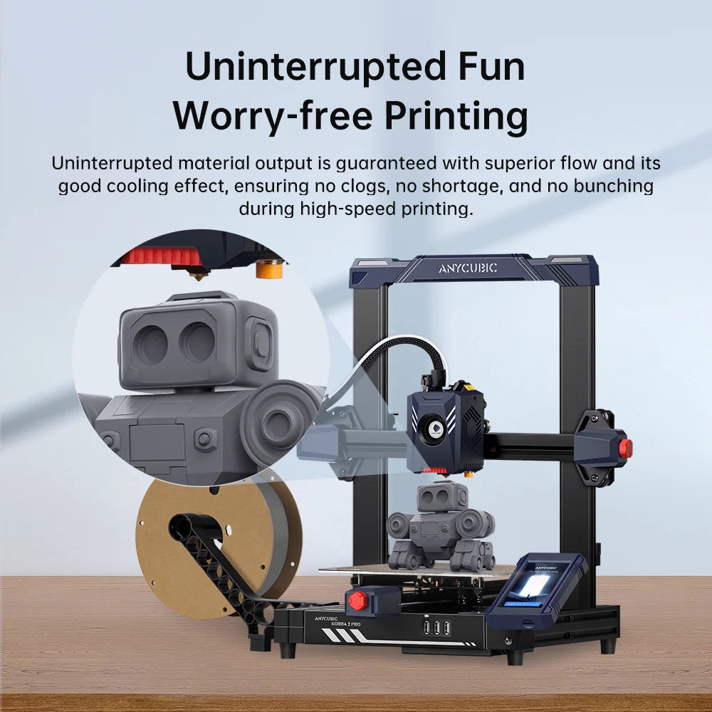 ANYCUBIC High-Speed PLA Filament 1.75mm Plastic For 3D Printer 1kg/Roll Rubber Consumables Material for ANYCUBIC Kobra 2 Series