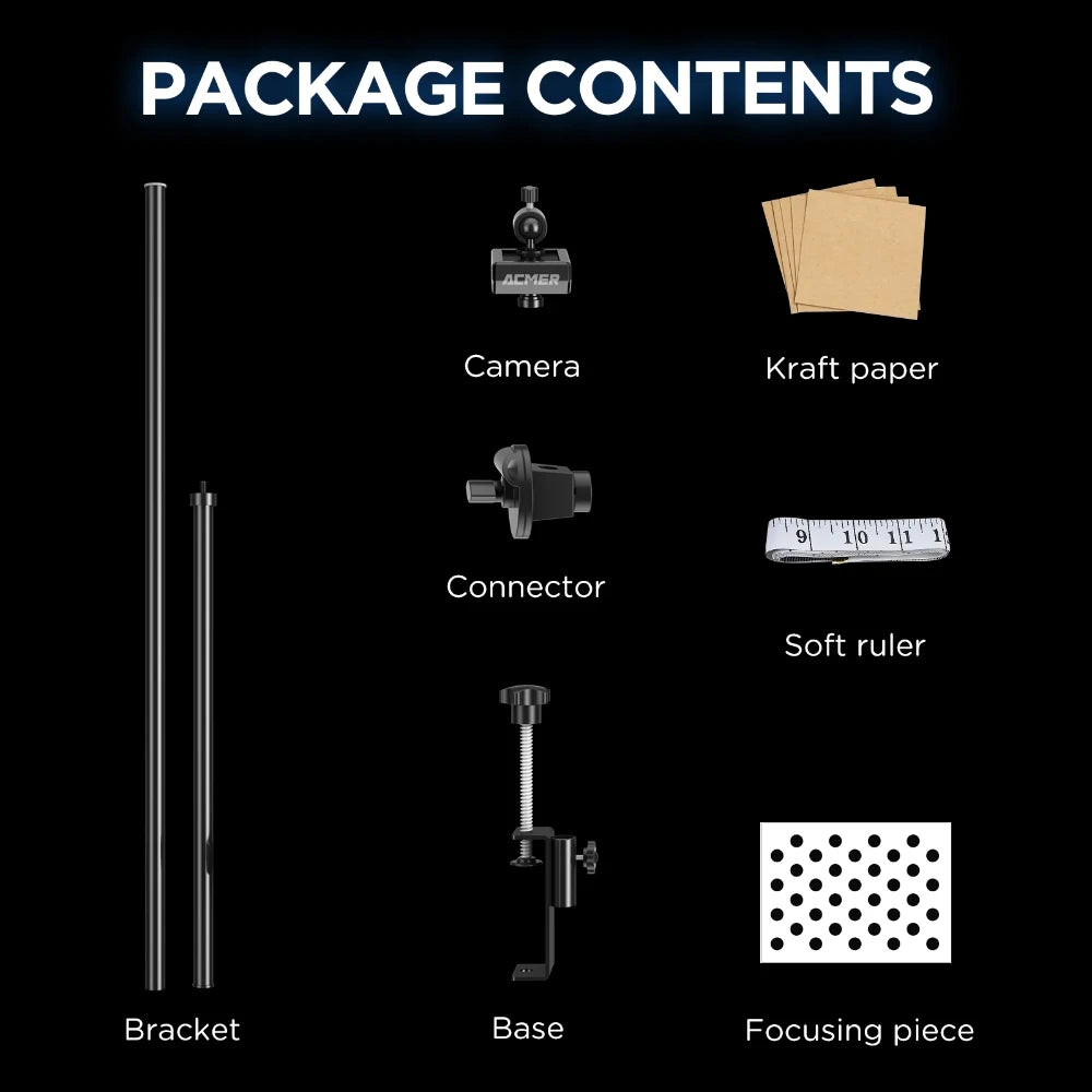 ACMER A500 Lightbrun Camera for ACMER XTOOL SCULPFUN Atomstack Ortur IKIER CREALITY TWO TREES COMGROW Laser Engraving