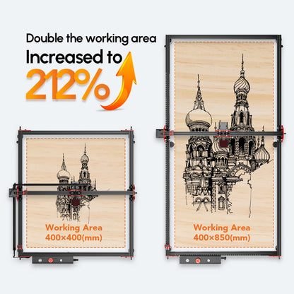 AlgoLaser DIY Kit Laser Master 2 Laser Engraver 10W Output Power Laser Cutter and Engraver Machine for Wood and Metal 40x40cm