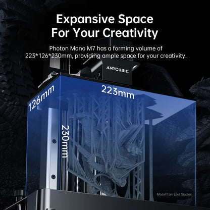 ANYCUBIC Photon Mono M7 14K Mono MSLA 3D Printer 10'' 14K LCD Resin 3D Printer Speed Up to 150mm/h Printing Size 223*126*230mm