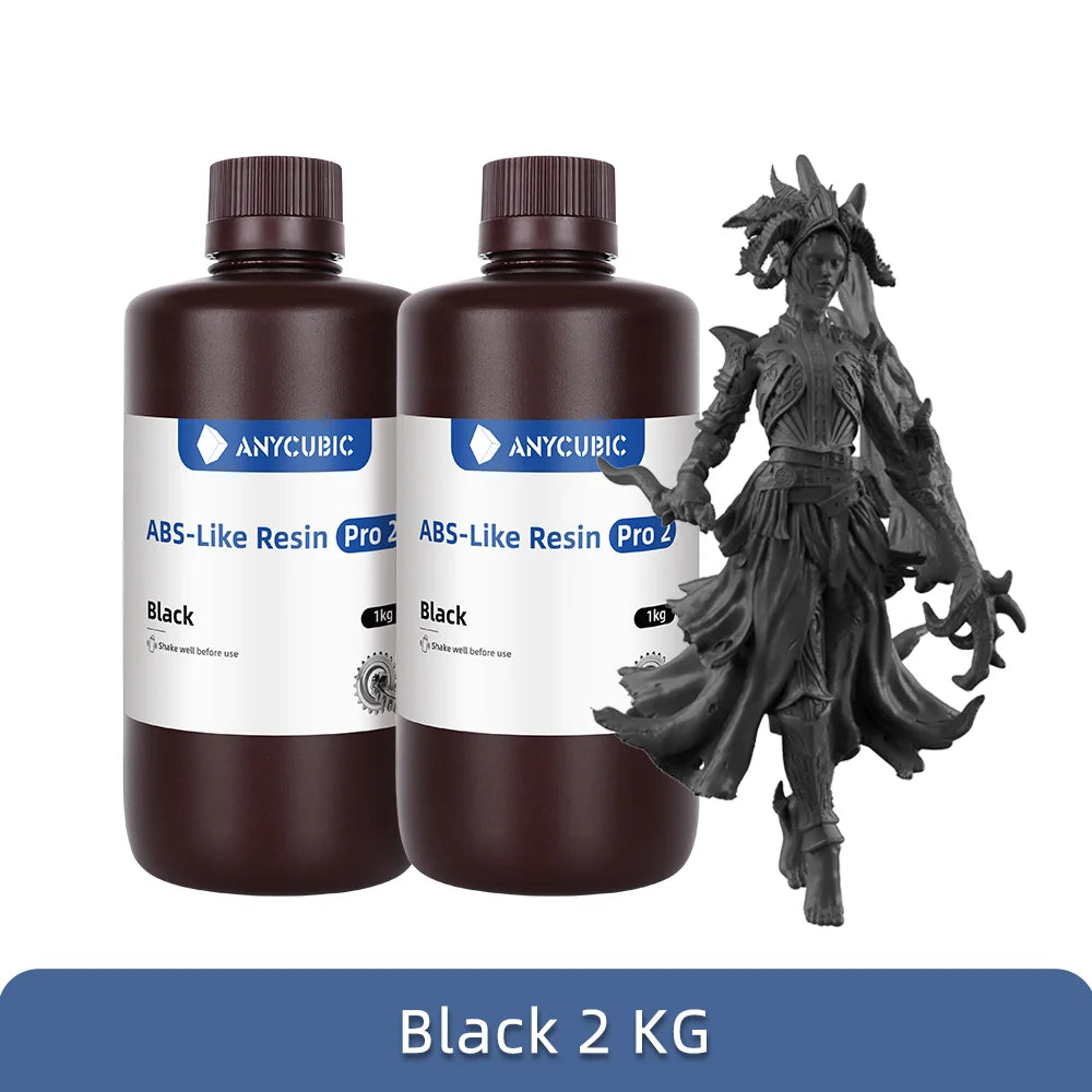 New 2 pieces/lot ANYCUBIC ABS Like+ UV Curing 405nm Standard Photopolymer Resin ABS 3D Resin High Precision for LCD