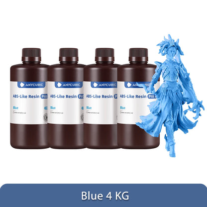 Newest 4pieces/lot Anycubic ABS Like+ 3d Resin High Precision UV 405nm For LCD SLA DLP Anycubic Photon Resin 3d Printer