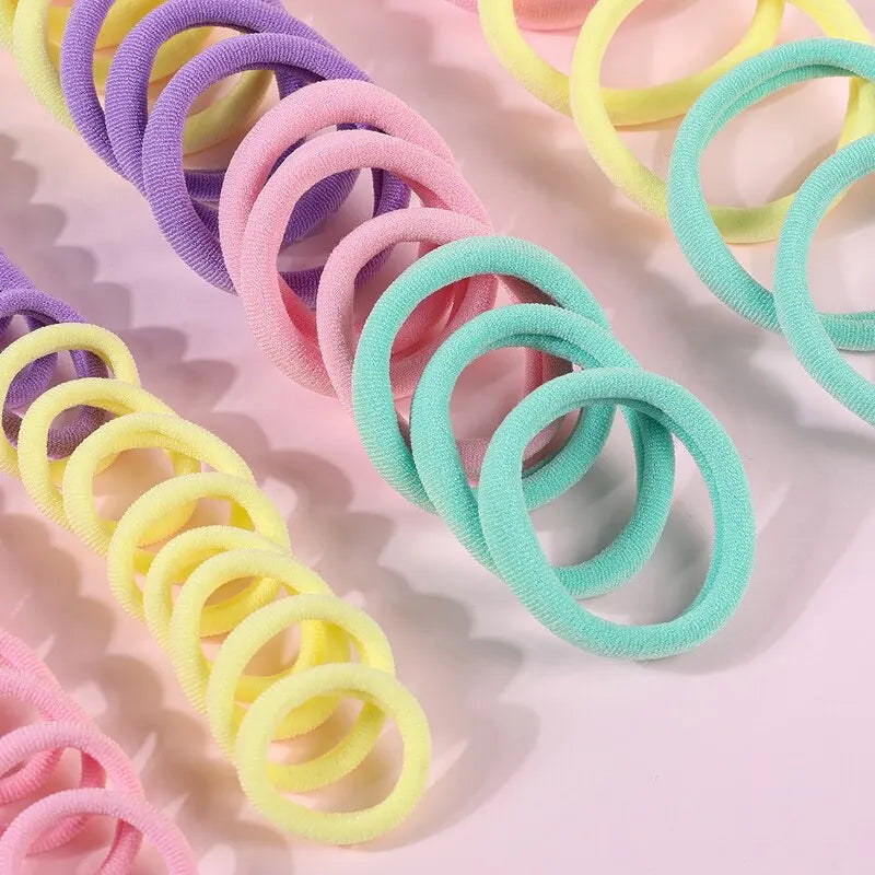 Juego de 250/300 bandas elásticas de nailon para el pelo de colores para niñas, accesorios para el cabello para niñas.