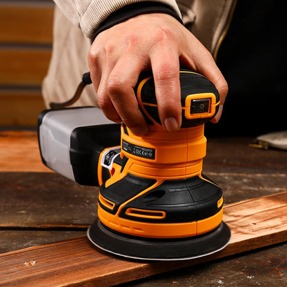 Lijadora orbital aleatoria DEKO DKOS32XL125 de 320 W y 14000 rpm para bricolaje doméstico, carpintero, pulidora con potente recolección de polvo.