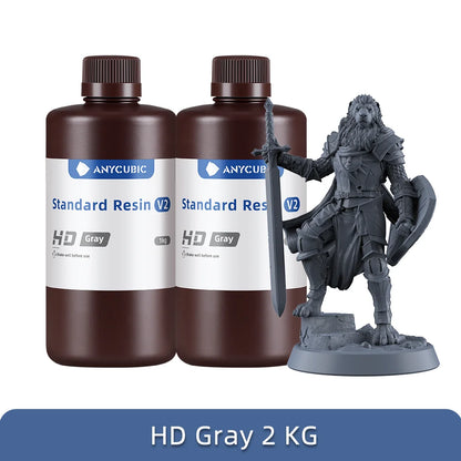 ANYCUBIC Newest HD gray resin 405nm UV Resin For Photon 3D Printer High Precision UV Photopolymer Resin