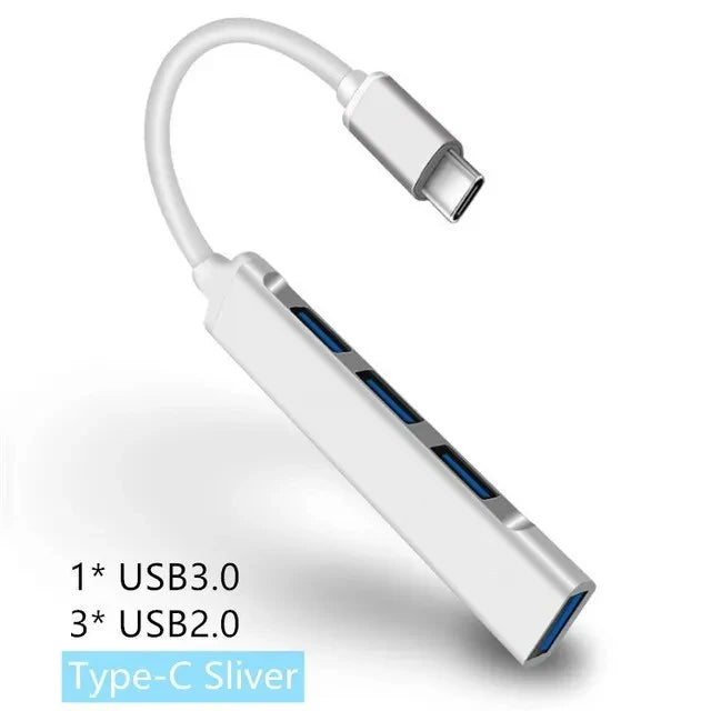 Extender Multi Function One Drag Four HUB Aluminum Alloy Docking Laptop HUB Usb3.0 Typec Splitter Multiinterface TV Mobile Phone