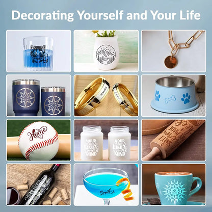 ORTUR 4-in-1 Multi-Function Chuck Laser Engraver Rotary Roller Claw AlgoLaser RR2 For Cylindrical Ring Irregular Ball Object