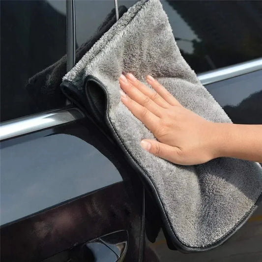 1 toalla gruesa para limpieza de coche, paño de lavado de secado rápido, no daña los accesorios de limpieza del coche, alta absorción de agua.