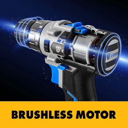 DEKO 20V Brushless Wrench Brushless Cordless Drill Mini Electric Screwdriver 350N.m Impact Wrench for Home DIY