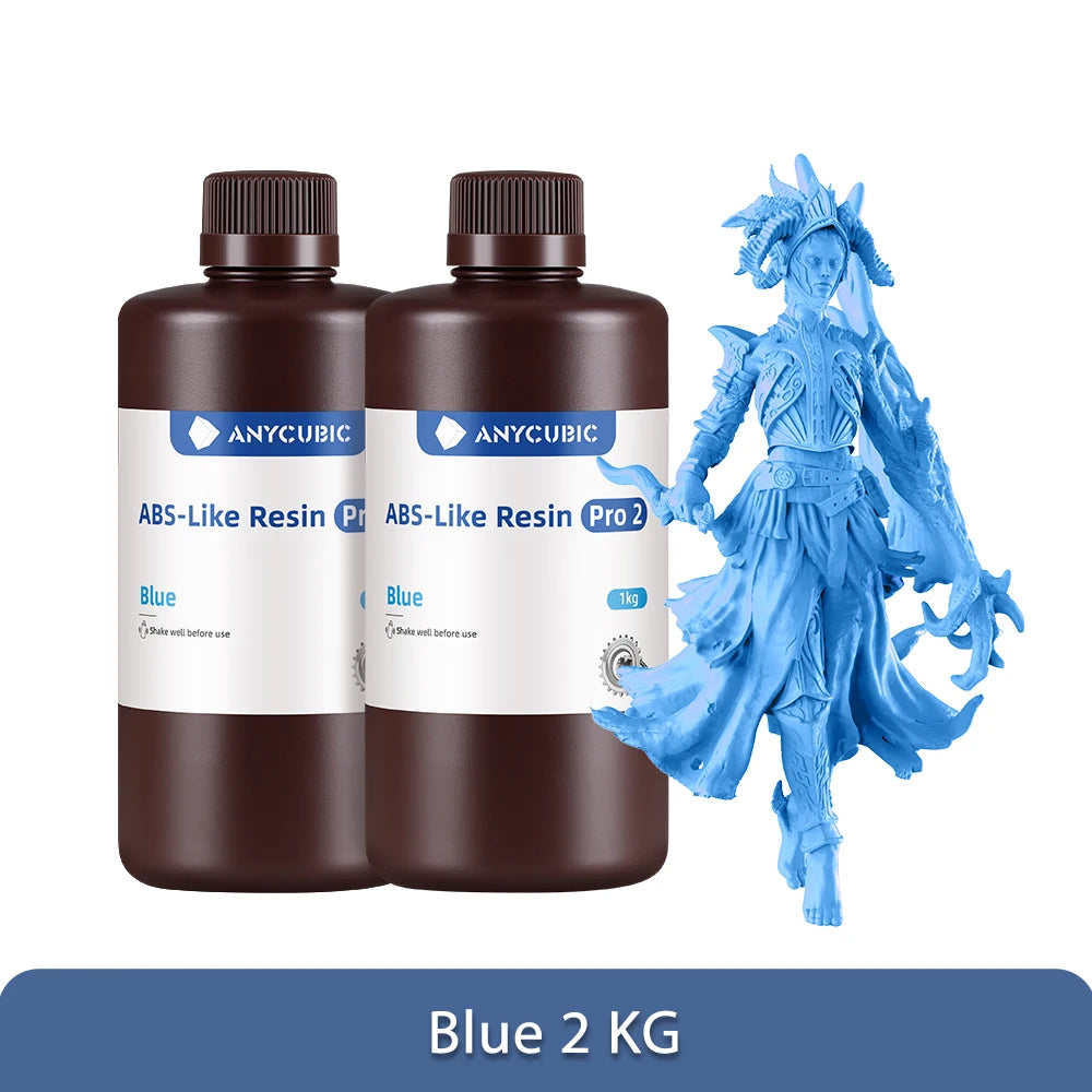 New 2 pieces/lot ANYCUBIC ABS Like+ UV Curing 405nm Standard Photopolymer Resin ABS 3D Resin High Precision for LCD