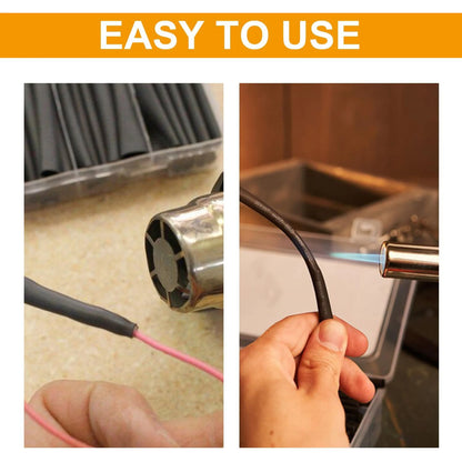 164/328/530pcs Heat Shrink Tubing Waterproof Electrical Wire Cable Wrap Assortment Electric Insulation Heat Shrink Tube Kit