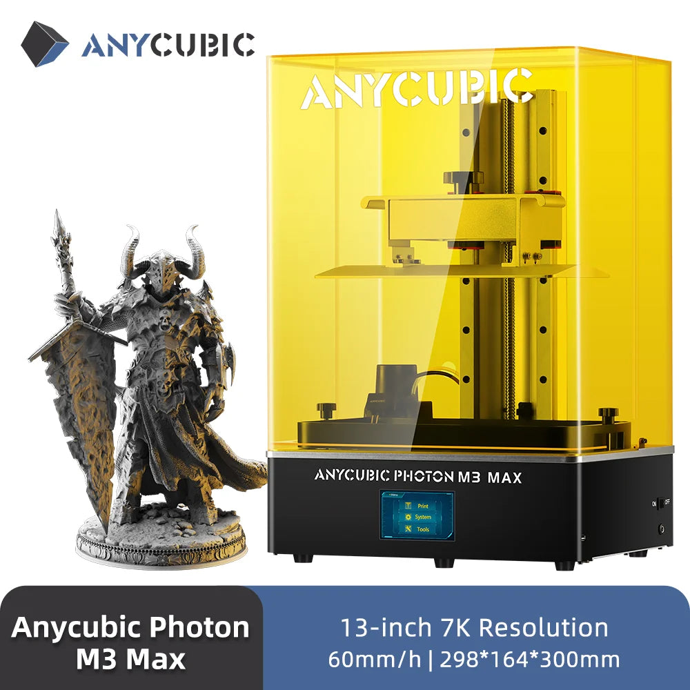 ANYCUBIC Photon M3 Max LCD 3D Printer 13" 7K Monochrome Screen High Resolution 3D Printing With Auto Resin Filler