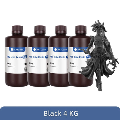 New 2 pieces/lot ANYCUBIC ABS Like+ UV Curing 405nm Standard Photopolymer Resin ABS 3D Resin High Precision for LCD