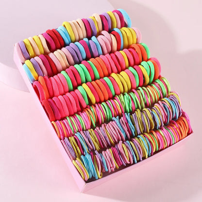 Juego de 250/300 bandas elásticas de nailon para el pelo de colores para niñas, accesorios para el cabello para niñas.