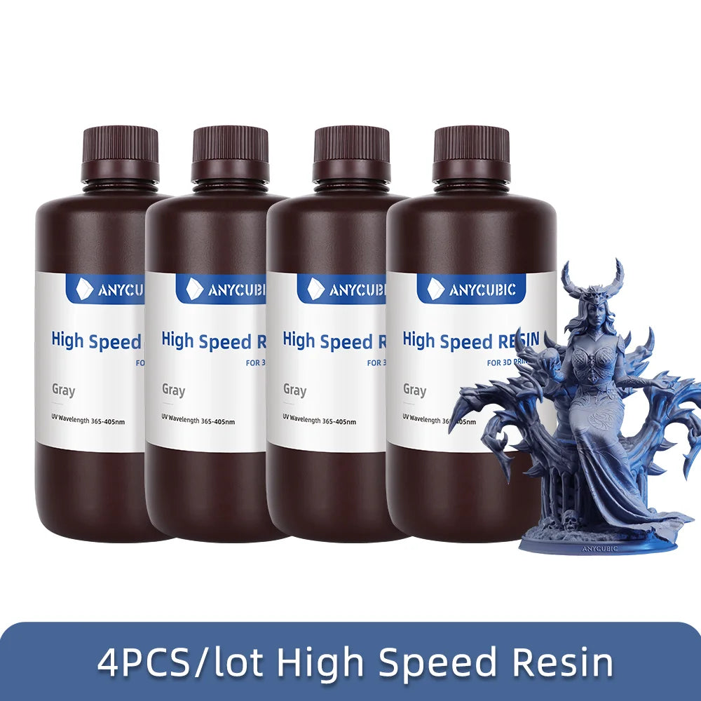 ANYCUBIC High Speed Resin 5X Faster Printing Speed Low Viscosity UV Resin for Photon Mono M5S LCD 3D Printer