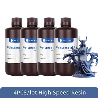 ANYCUBIC High Speed Resin 5X Faster Printing Speed Low Viscosity UV Resin for Photon Mono M5S LCD 3D Printer