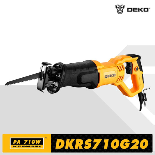 DEKO NEW DKRS710G20 710W Electric Saw Reciprocating Saw with Saw Blades Jigsaw Chainsaw Tools for Wood DIY Electric Tools
