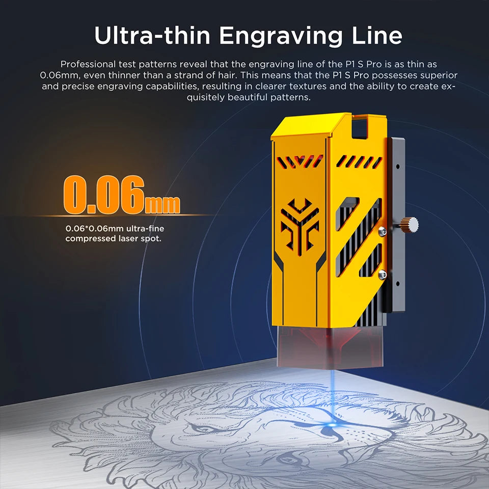 Grabadora láser ACMER P1 S pro de 6 W con aplicación wifi, máquina de corte láser de 72 W para paneles de madera acrílica, máquina de grabado para carpintería.