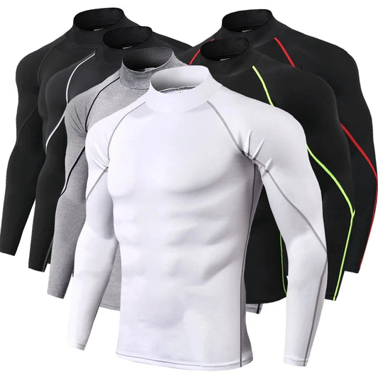 Camiseta deportiva de culturismo para hombre, camiseta de running de secado rápido, camiseta de compresión de manga larga, camiseta de gimnasio, camiseta ajustada de fitness para hombre, Rashgard