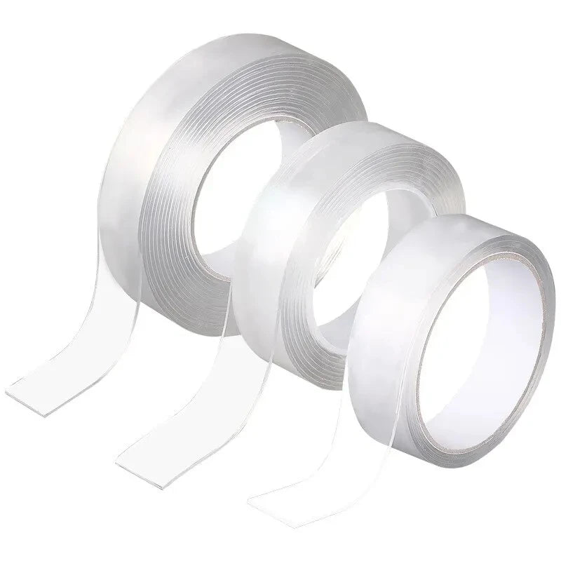 Cinta adhesiva de doble cara transparente para cocina, baño, impermeable, reutilizable, autoadhesiva, nanocintas, decoración del hogar, lavable, supercintas.
