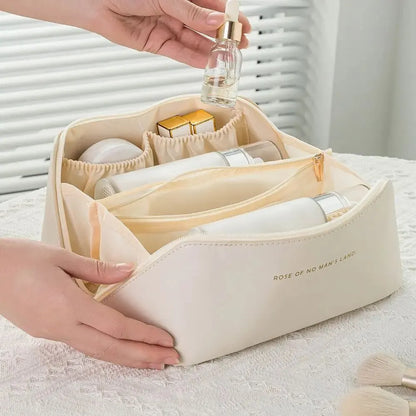 Organizador de maquillaje, neceser femenino, estuche de maquillaje, estuche de almacenamiento, estuche de lujo para mujer, neceser, bolsa organizadora de viaje con cremallera.