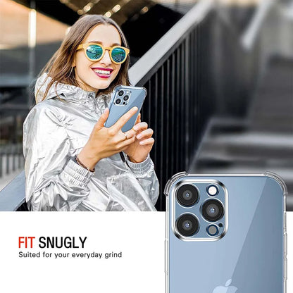 Funda de silicona transparente con bolsa de aire de 1,5 mm de grosor para iPhone 11, 12, 13, 14, 15 Pro Max, SE 2020, 7, 8 Plus y 13 Mini.