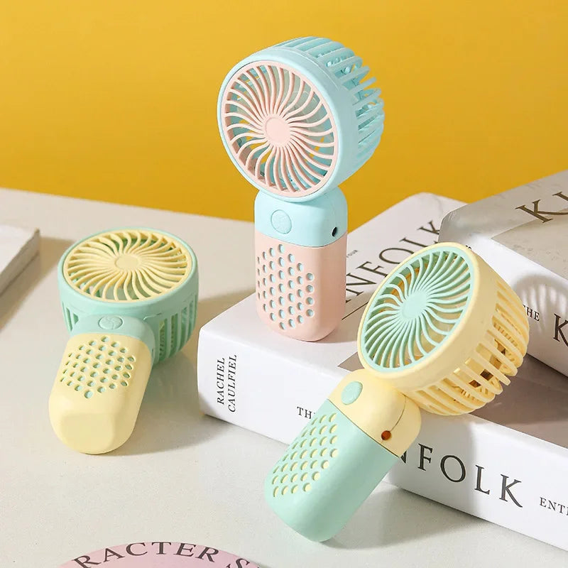 Ventilador de mano recargable 2024, nuevo, con diseño de dibujos animados, pequeño y bonito, para estudiantes, mini ventilador portátil USB, mini ventilador de bolsillo, nuevo ventilador de mano 2024.
