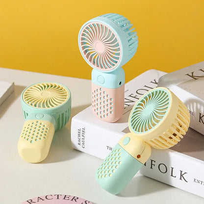 Ventilador de mano recargable 2024, nuevo, con diseño de dibujos animados, pequeño y bonito, para estudiantes, mini ventilador portátil USB, mini ventilador de bolsillo, nuevo ventilador de mano 2024.