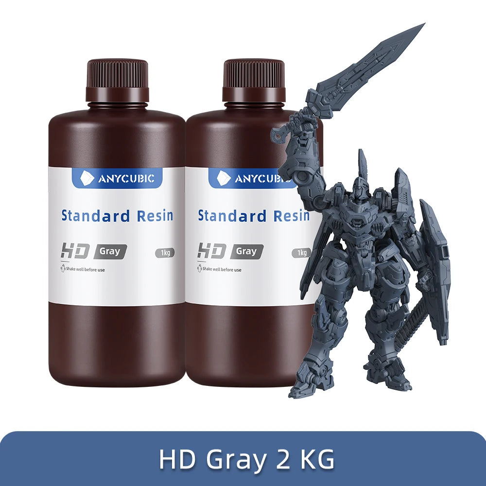 ANYCUBIC Newest HD gray resin 405nm UV Resin For Photon 3D Printer High Precision UV Photopolymer Resin
