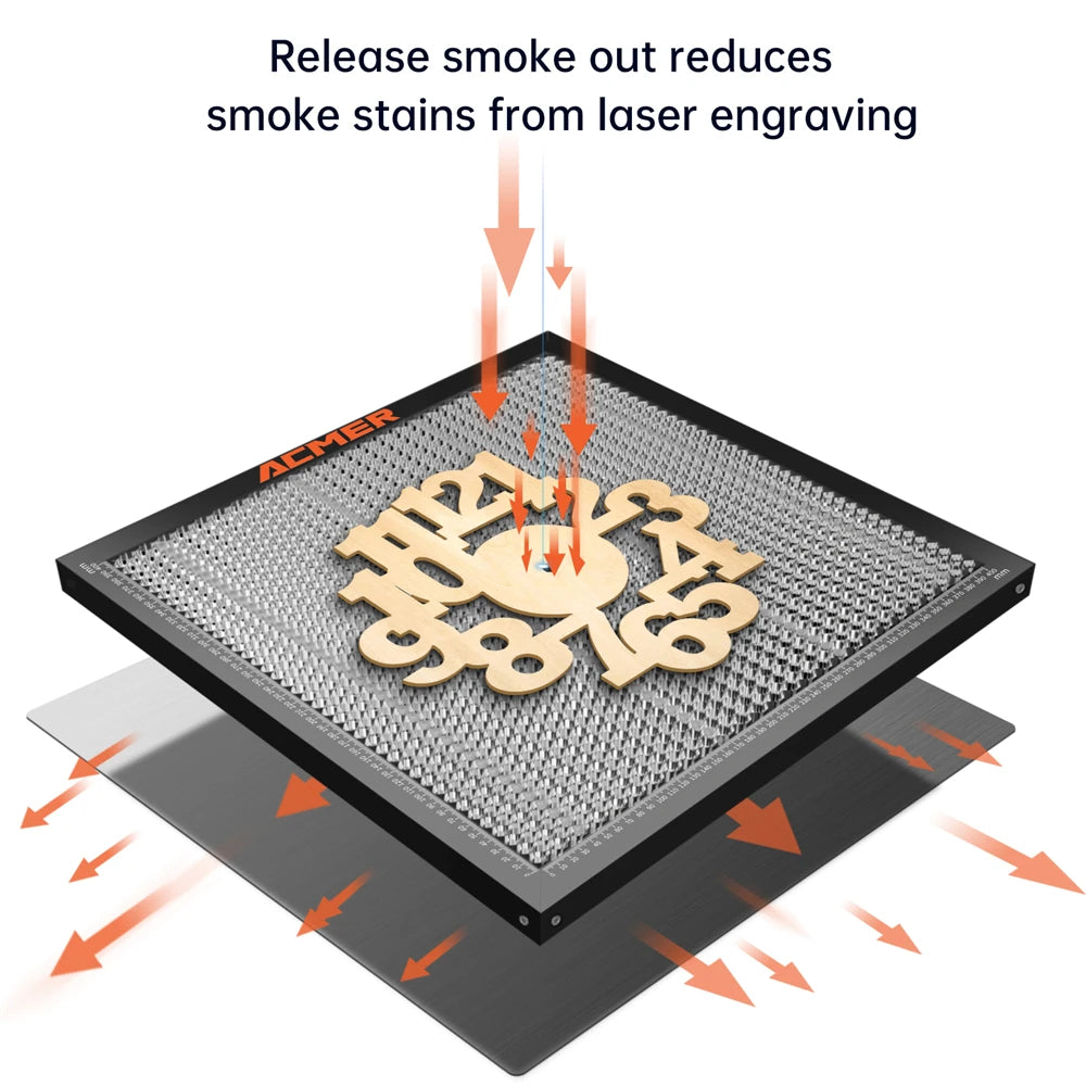 Mesa de trabajo de nido de abeja para láser CO2, máquina de corte y grabado láser, con panel de nido de abeja CNC de 300 x 300 mm, 330 x 330 mm, 400 x 400 mm y 440 x 440 mm.