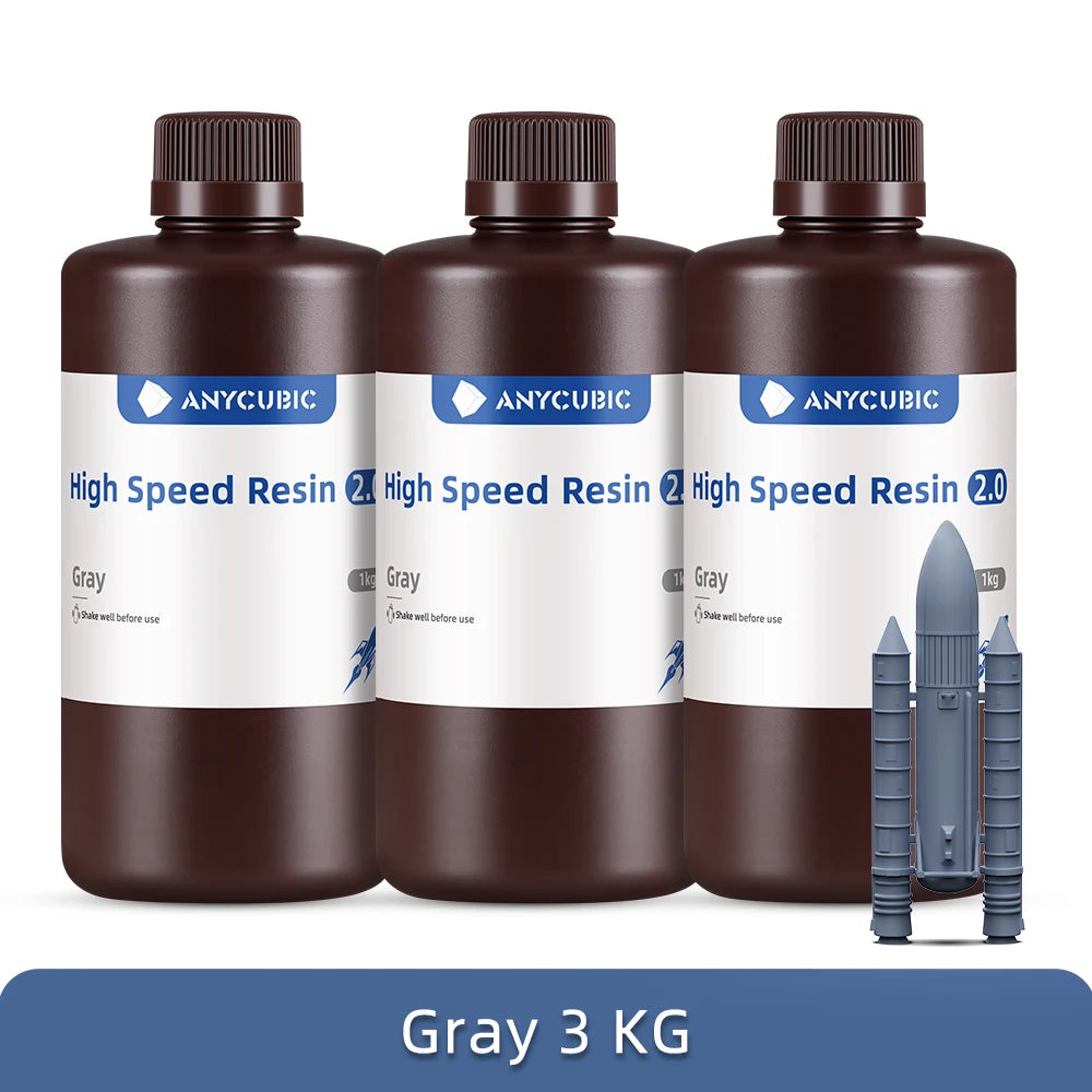 ANYCUBIC High Speed Resin 5X Faster Printing Speed Low Viscosity UV Resin for Photon Mono M5S LCD 3D Printer