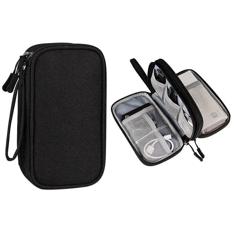 (1pc)Digital Accessory Storage Bag Power Supply Hard Drive Protective Case Power Bank U-disk Headphone Storage Bag