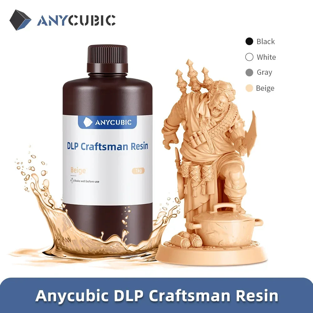 ANYCUBIC DLP Craftsman Resin DLP Exclusive Resins Long Shelf Life High Accuracy 3D Printing Material Developed For Photon Ultra
