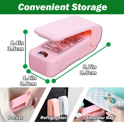 1pc Abs Material Multi-Functional Sealer Aa Battery-Powered Can Seal Potato Chips Instant Noodles And Any Other Plastic Bags