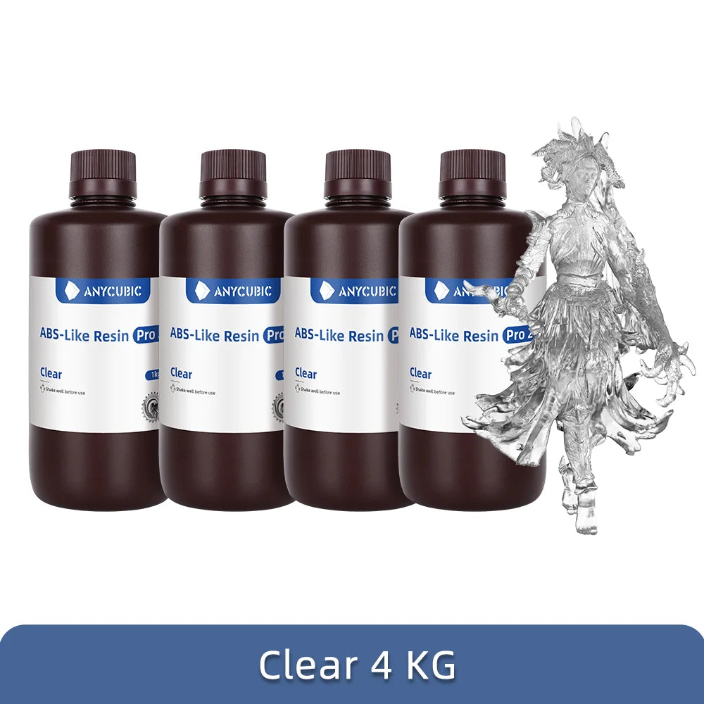 New 2 pieces/lot ANYCUBIC ABS Like+ UV Curing 405nm Standard Photopolymer Resin ABS 3D Resin High Precision for LCD