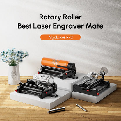 AlgoLase Laser Rotary Roller RR2 Laser Engraver Yaxis Roller 360° Rotating for 6-150mm Cylindrical Object Engraving Diameter