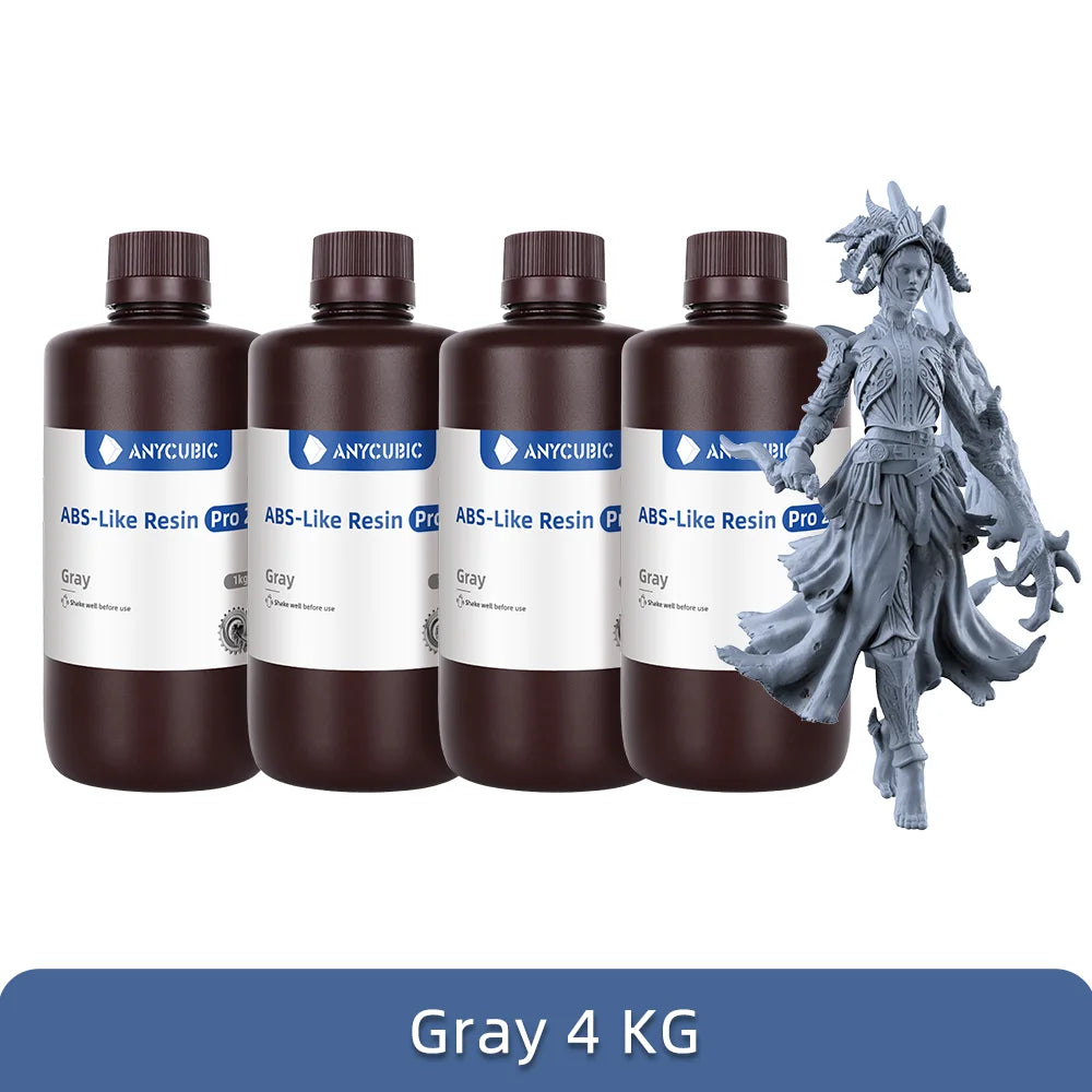 Newest 4pieces/lot Anycubic ABS Like+ 3d Resin High Precision UV 405nm For LCD SLA DLP Anycubic Photon Resin 3d Printer