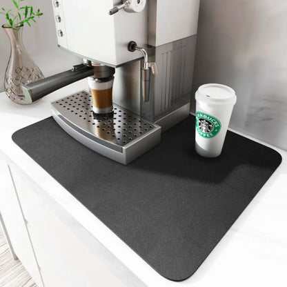 1PCS Home Kitchen Soft Diatomite Absorbent Quick-Drying Draining Mat Desktop Dish Drying Mat Coaster Table Mat