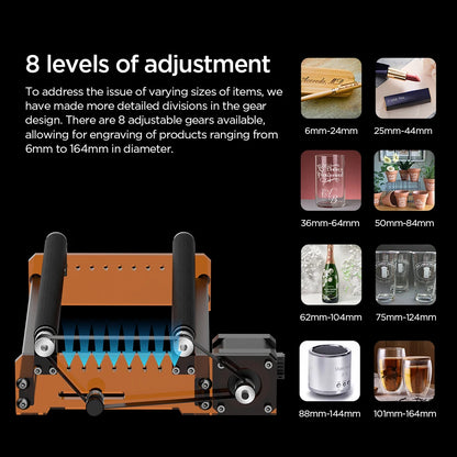 ACMER M3 Laser Rotary Roller Laser Engraver Y-axis Rotary Roller For 95% of laser engraving LightBurn LaserGRBL