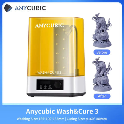 Máquina de lavado y curado ANYCUBIC de 3 litros y 4 litros, 2 en 1, para impresoras 3D de resina SLA, LCD y DLP para Photon Mono 2