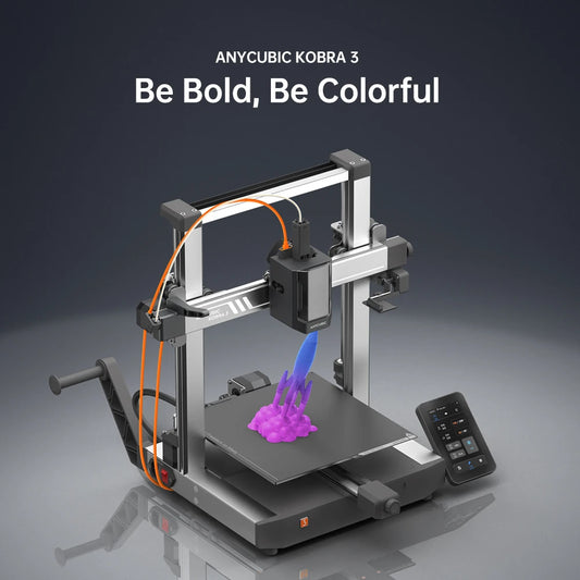 ANYCUBIC Kobra 3 FDM Multi-Color 3D Printer Print in 4 to 8 Color With Max 600mm/s Printing Speed Build Size 250mmx250mmx260mm