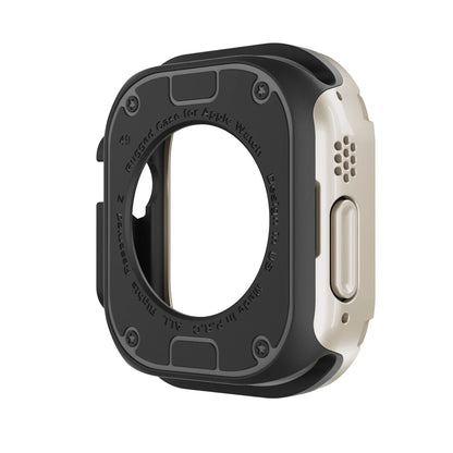 2 In 1 Case for Apple Watch 41mm 45mm 40mm 44mm 49mm TPU + PC Shockproof Protector Bumper for Iwatch Series Ultra 8 7 6 5 4 3 SE