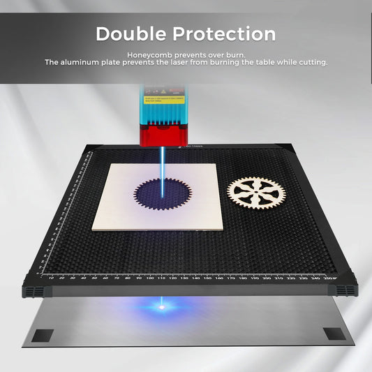 Máquina de corte láser con grabador láser y mesa de trabajo de panal para máquina de corte de CO2 TS2 TTS-55, piezas de equipo láser
