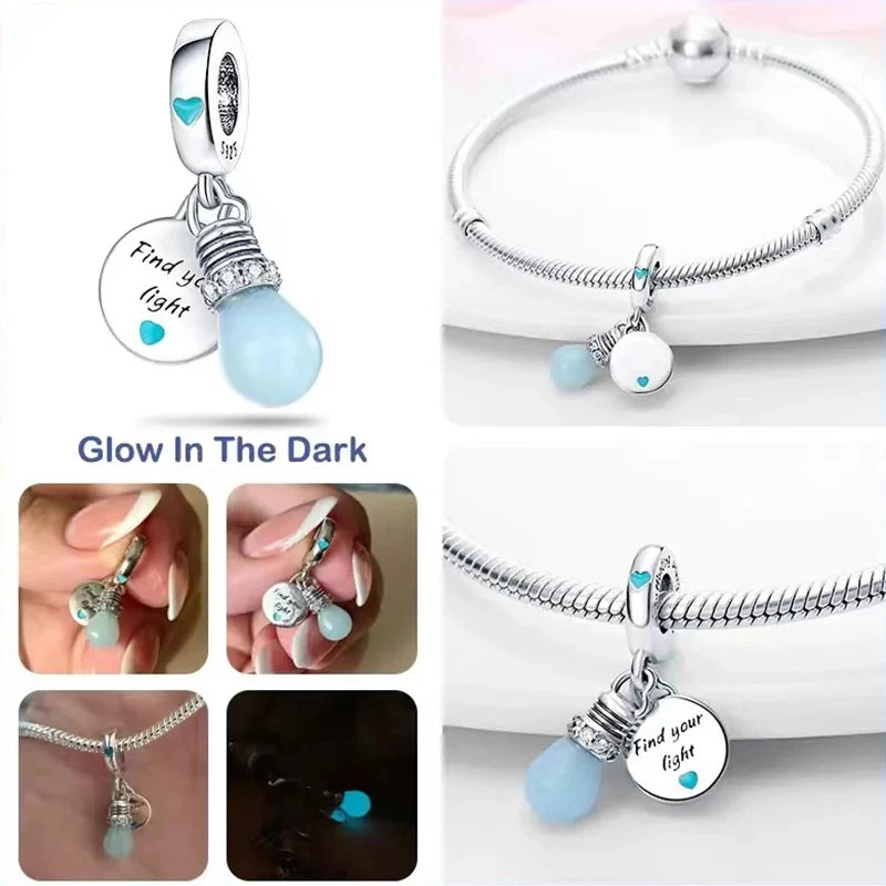 Gran oferta 2024, nuevo dije de colección Ocean en color plata, cuentas de luciérnaga, compatible con pulsera Pandora, colgante DIY, joyería para mujer