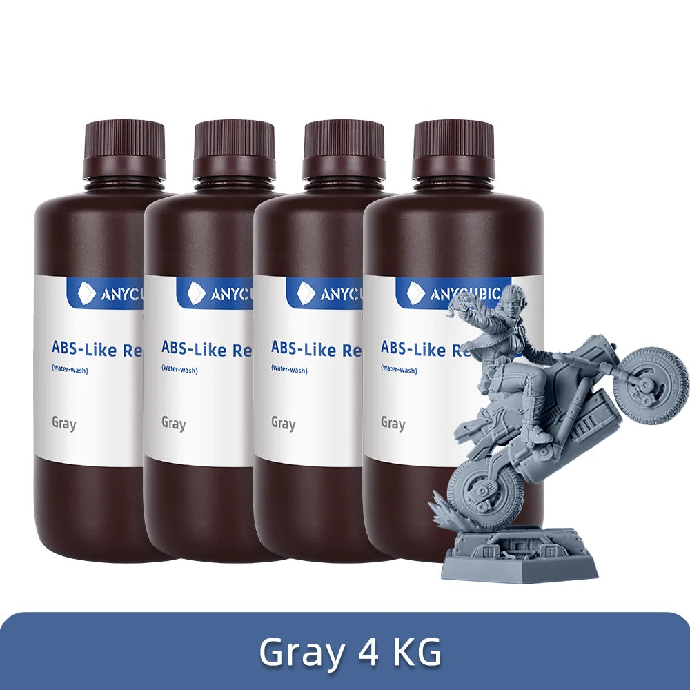 Newest ANYCUBIC ABS-Like Resin V2 Water-Washable 405nm Photopolymer Resin ABS 3D Resin High Precision for LCD 3D Printer