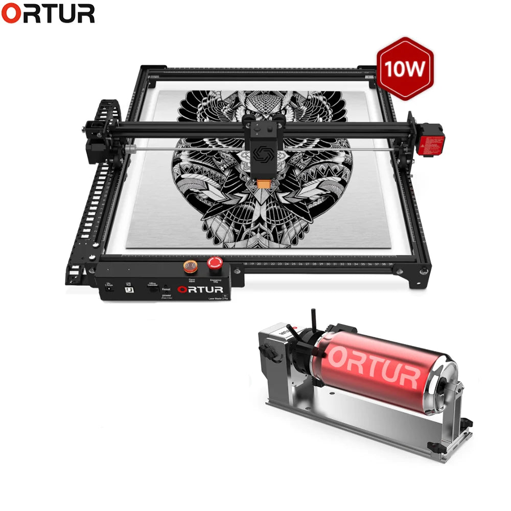 AlgoLaser DIY Kit Laser Master 2 Laser Engraver 10W Output Power Laser Cutter and Engraver Machine for Wood and Metal 40x40cm