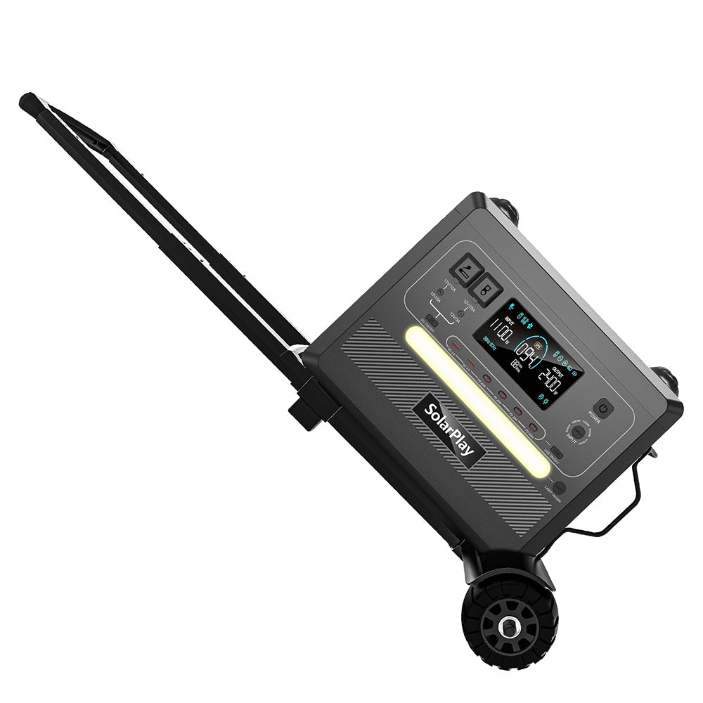 SolarPlay T01 Folding Trolley for SolarPlay Q2401/Q2402/Q2501/Q2502 Portable Power Station (Also for FOSSiBOT F2400 Blackview OSCAL PowerMax 2400)