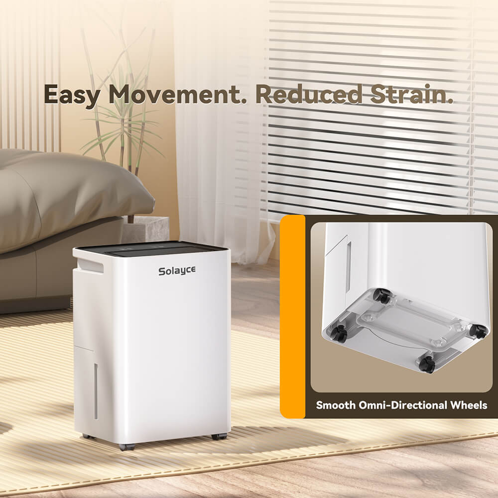 Solayce PD16R-02EE Dehumidifier 16L/24h, 3.2L Large Water Tank, Digital Humidity Display, Coverage Area 50㎡(538 sq. ft), 24H Timer, Ideal for Laundry Drying, Bedroom, Basement, Garage &amp; Kitchen
