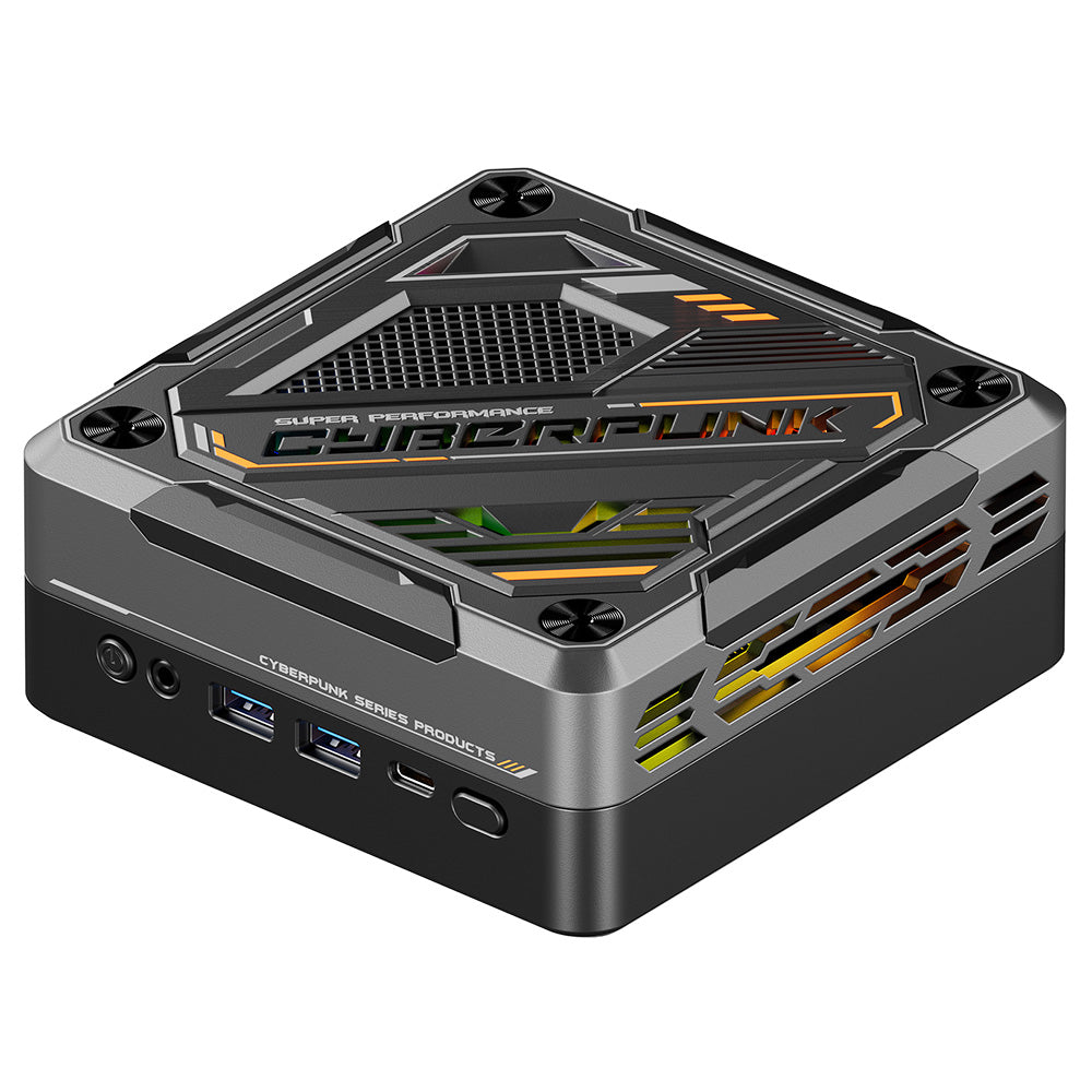 AOOSTAR GOD57 Mini PC, AMD Ryzen 7 5700U 8 Cores Up to 4.3GHz, 32GB RAM 1TB SSD, WiFi 6 Bluetooth 5.2, HDMI/DP/Type-C 4K@60Hz Triple Display, 2*USB 3.2 2*USB 2.0, 1*1000M RJ45 1*2.5G RJ45, 1*3.5mm Headphone Jack, RGB Light, 65W Charging - EU Plug