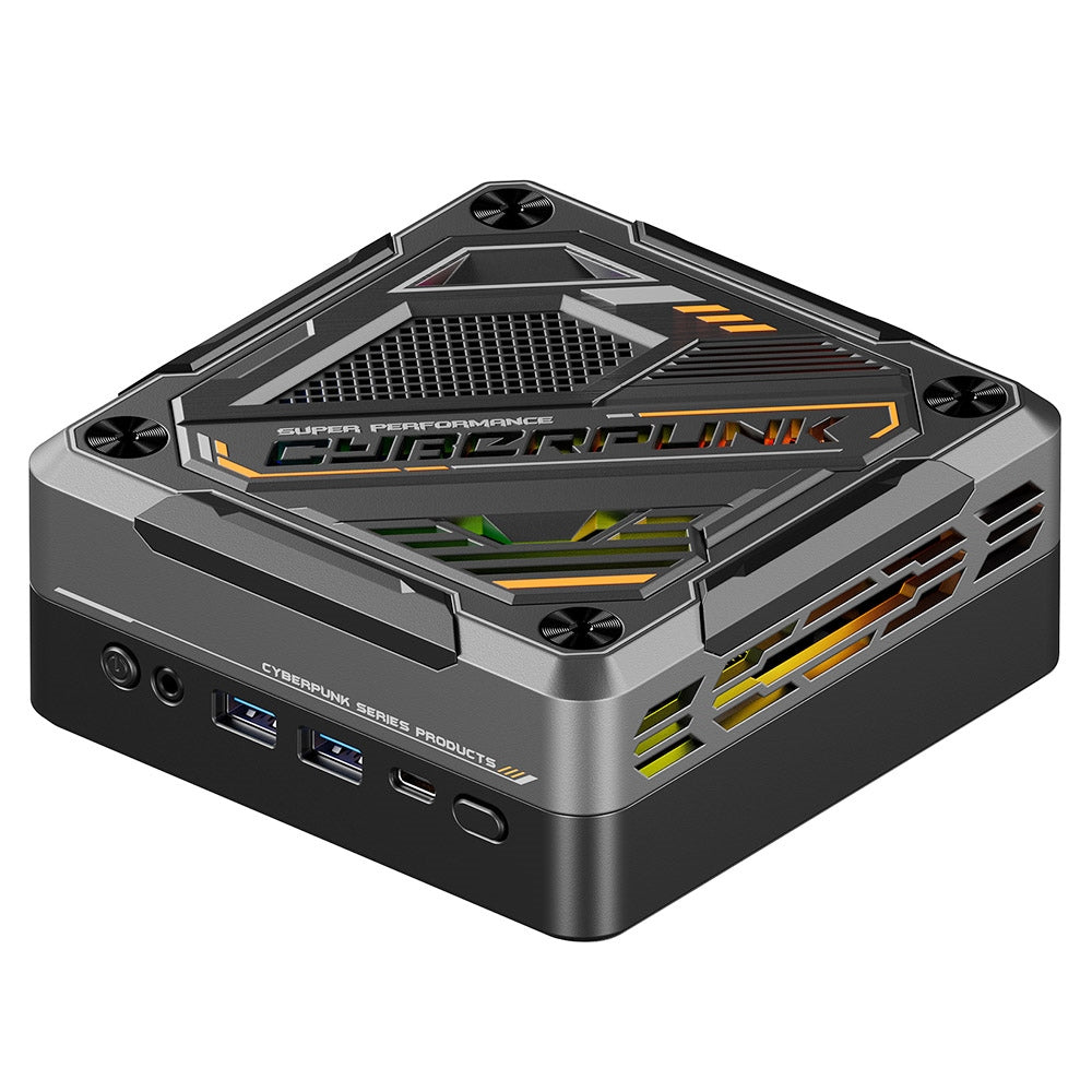 AOOSTAR MN78 Gaming Mini PC with RGB Light, AMD Ryzen 7 7840HS Octa-Core 16 Threads Up to 5.1GHz, 16GB DDR5 RAM 512GB M.2 SSD, Windows 11, WiFi6 Bluetooth5.2, HDMI USB4 DP 4K@60Hz Triple Display, USB4*1 USB3.2*2 USB2.0*2 HDMI*1 LAN*2 - Black, EU